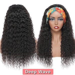Machine Headband Wigs For Black Women. 16 Inches