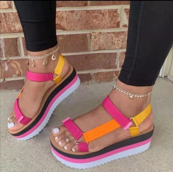 Beach Sandals 2021 New Women Summer Sandals Tie Dye .